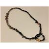 Image 1 : First Nations bead/shell & semi-precious stone hand made necklace by Wayne Bell (Village Island Band