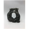 Image 1 : Grey Stone carving of two dogs fighting