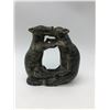 Image 3 : Grey Stone carving of two dogs fighting