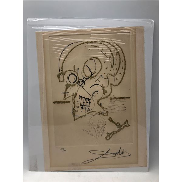 Spanish Artist "Salvador Dali" RARE artwork Declin. ( Decline ) etching with gold flakes
