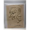 Image 1 : Spanish Artist "Salvador Dali" RARE artwork Declin. ( Decline ) etching with gold flakes
