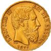 Image 1 : 1877 leopold II 20 francs 20 frank belgium gold coin