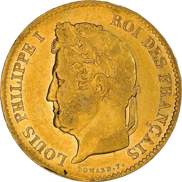 1834 louis philippe france gold coin