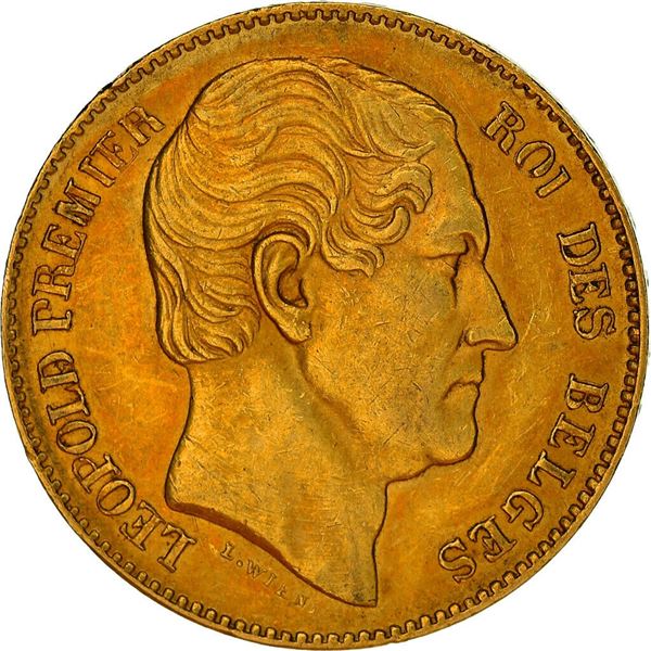 1865 leopold I 20 francs belgium gold coin