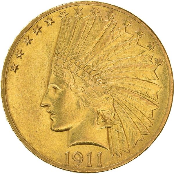 1911 indian head $10 eagle philadelphia united states gold coin