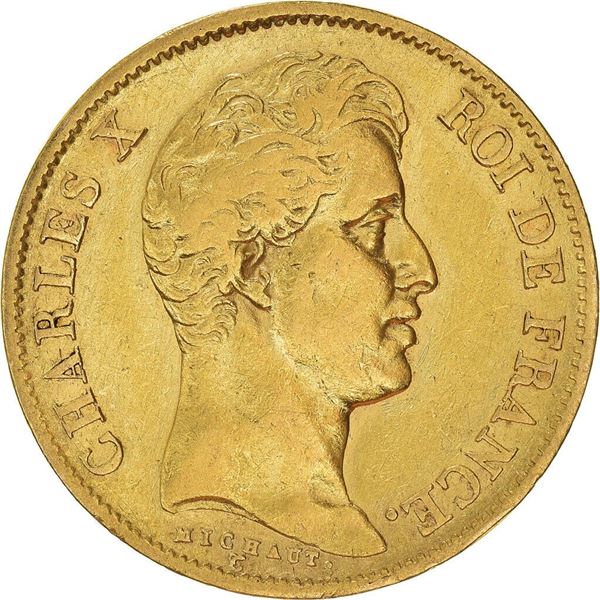 1830 Charles X 40 francs france paris gold coin
