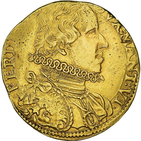 1612-1626 ferdinand gonzague 2 doppie italian states gold coin