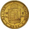 Image 2 : 1886 franz joseph I 8 forint 20 francs hungary gold coin
