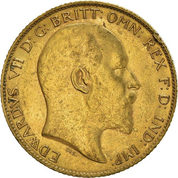 1909 edward VII 1/2 sovereign great britain gold coin