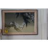 Image 1 : FRAMED WATERCOLOR PAINTING ON SILK; SIGNED DAVID LEE, 11-22-75 (42" X 30")