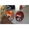Image 1 : ROSEWOOD BARREL STOOLS (PAIR)
