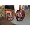 Image 2 : ROSEWOOD BARREL STOOLS (PAIR)