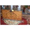 Image 1 : LARGE TIBETAN LACQUERED DRAGON COFFER W/STAND & GLASS TOP (51" X 19" X 33")