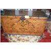 Image 2 : LARGE TIBETAN LACQUERED DRAGON COFFER W/STAND & GLASS TOP (51" X 19" X 33")