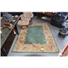 Image 2 : INDICH COLLECTION HAND TUFTED GREEN/GOLD ANTHURIUM WOOL RUG (84" X 60")