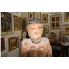Image 2 : HAND CARVED & PAINTED STANDING ETHNOGRAPHIC STYLE SCULPTURE (29")