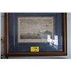 Image 1 : FRAMED ENGRAVING, VUE DU MOUILLAGE DES FRANCAISES A LILE DE INOWEE (30" X 25 1/2")
