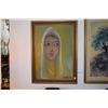 Image 1 : FRAMED OIL ON PANEL, "BRIDE"; SIGNED LICHTENSTEIN (15 3/4" X 21 3/4")