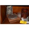 Image 2 : MIXED LOT: INK STONE, BRUSH POT, CLOISONNE BOWL, COVERED BOX, ETC. (5 PCS)