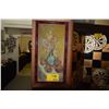 Image 1 : FRAMED OIL ON PANEL, "STILL LIFE"; SIGNED LICHTENSTEIN (13" X 23 3/4")