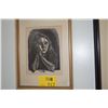 Image 1 : FRAMED ETCHING "GILDA"; SIGNED FRIEDLANDER '33 (13 1/2" X 18 1/4")