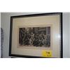 Image 1 : FRAMED ETCHING, "3 A.M.", 2/1/12; SIGNED FRIEDLANDER 1933 G.F. (25 3/4" X 20 3/4"