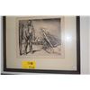 Image 1 : FRAMED A/P ETCHING, "WITHER"; SIGNED FRIEDLANDER 1945 G.F. (23" X 21 1/4")
