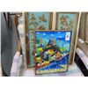 Image 1 : Framed Waterfront Scene & Floral Wall Art - 3
