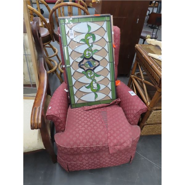 Red Cloth Rocker/Recliner