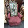 Image 1 : Red Cloth Rocker/Recliner