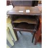 Image 1 : Mahogany Small Side Table/In-Out Basket