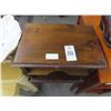 Image 2 : Mahogany Small Side Table/In-Out Basket