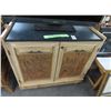 Image 1 : Painted Leaf Motif Locking Cabinet