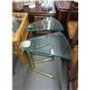 Image 1 : Contemporary Brass/Glass End Tables - 2