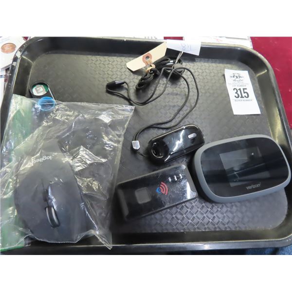 Spytec GPS, Verizon Hot Spot, Mouse, Earbuds