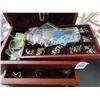 Image 2 : Cherry Jewelry Chest Loaded w/Fashion Jewelry