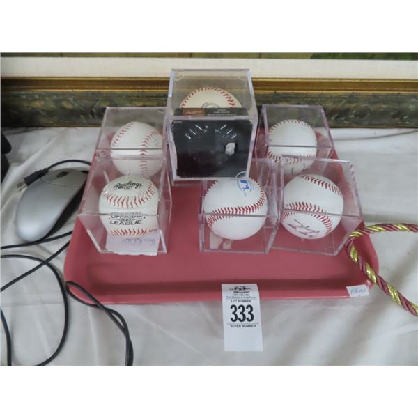 7-Autographed Baseballs - 7 X $