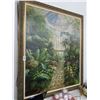 Image 1 : Ornate Framed Oil On Canvas "Sunny Atrium" Signed Nicholas - 56" x 68"