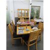 Image 1 : Light Oak Contemporary Dining Table/8 Chairs/Hutch Server Set