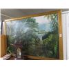 Image 1 : Framed Art "Jungle Waterfall" - 54" x 78"