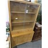 Image 1 : Light Oak Slide Door Hutch