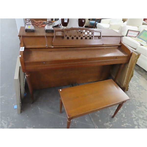 Whitney Oak Sonnet Piano w/Bench