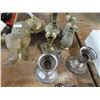 Image 2 : Brass/Glass Figurines, Pipe, Candlesticks