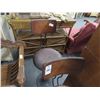Image 2 : Cast Base Tiger Oak Swivel Stools - Pair
