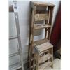 Image 3 : Aluminum Ext. Ladder, Wood Stepladder, Pruner, Yard Tools
