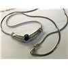 Image 2 : 14K WG Sapphire & Diamond Necklace w/1.12 CT