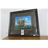 Image 1 : Framed Giclee "Butterfly Tall Ship" - 16" x 18"