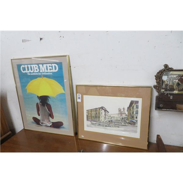 Sketch "Piazza De Spagna" & Club Med Poster