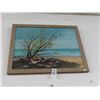 Image 1 : Framed Art "Weathered Beach Tree" Signed Nemeth