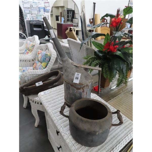 Old Metal Pot & Watering Can